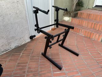On-Stage Folding-Z Keyboard Stand with Second Tier