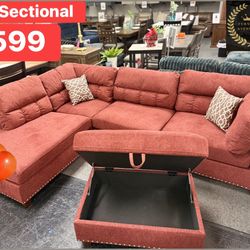 Sectional With Ottoman 