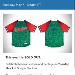 Dodger Ticket X1  Mexican Heritage Night 