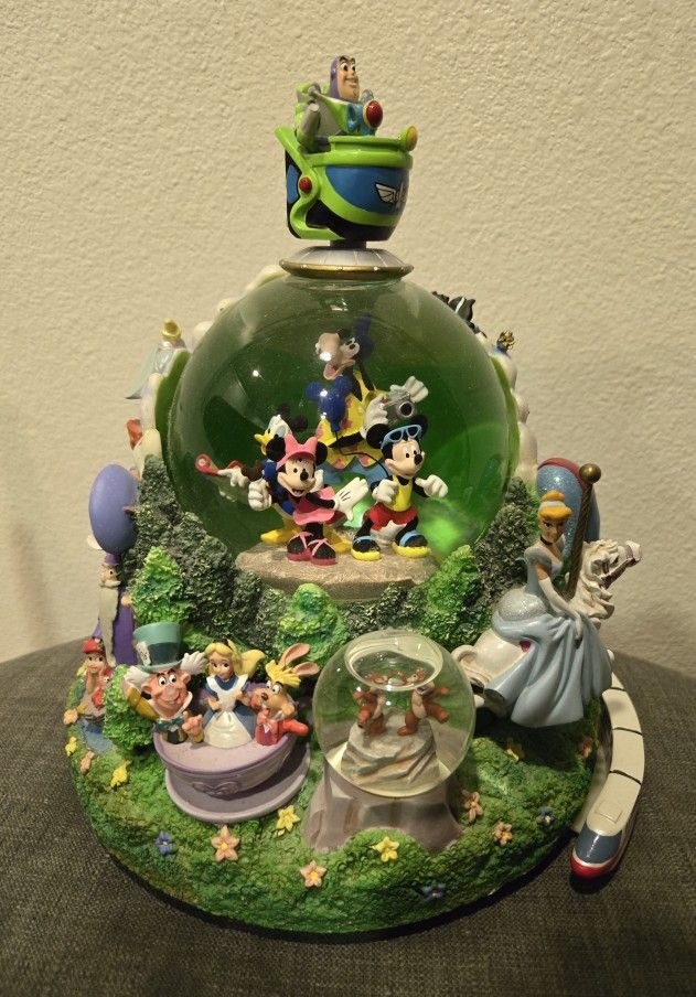 Magical World Of Disney Snowglobe Statue Monorail Disneyland