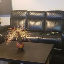 Black Couch With Led Lights And USB