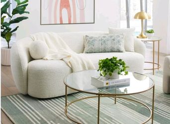 Moder  sofa with pillows