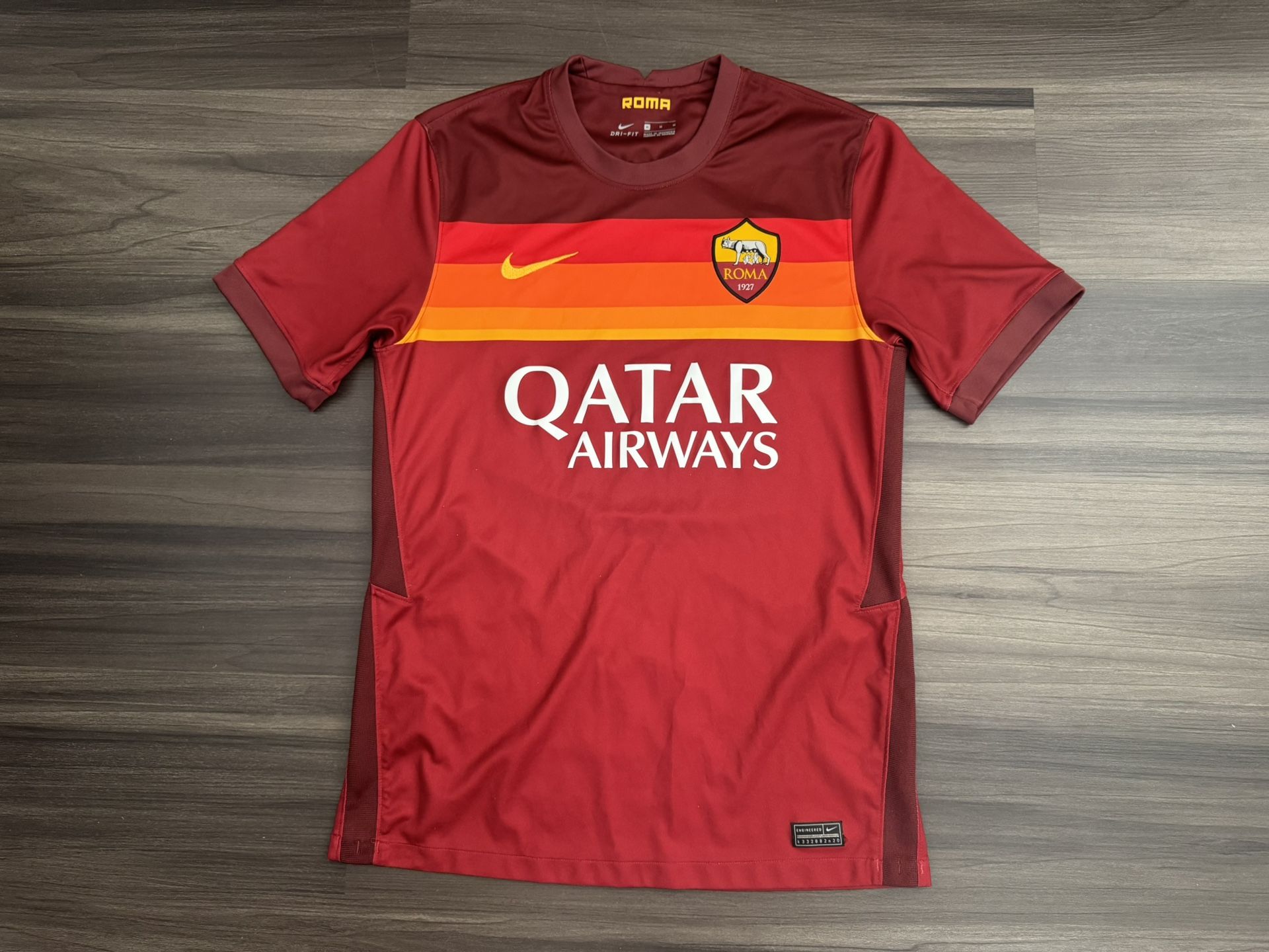 Nike Dri-Fit Red AS Roma Siamo Noi Futbol Soccer Men's Jersey Shirt Size Medium