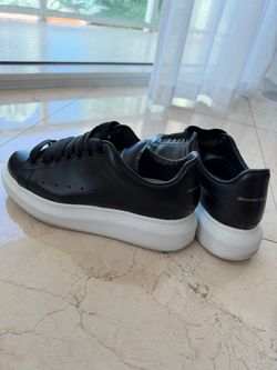 Alexander McQueen Black Leather Sneakers – Good Condition