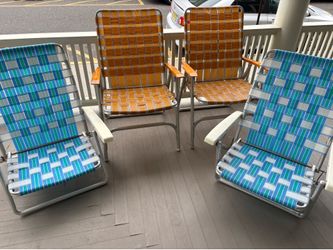 4 webbed chairs