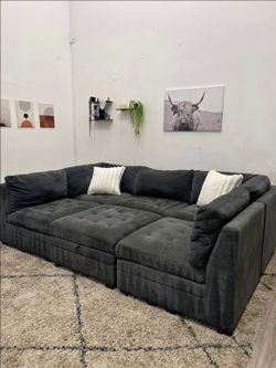 BRAND NEW CHARCOAL GREY SECTIONAL SAME DAY DELIVERY
