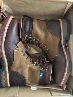 New steel toe work boot