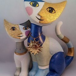 Unique Goebel Modernist Cat Figurine