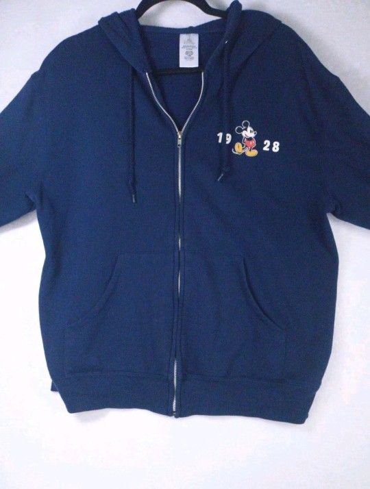 Disney Micky Mouse Long Sleeve Zip Hoodie Jacket Size M Sku026