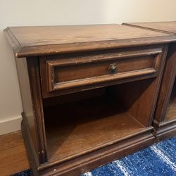 Vintage Wooden Side Tables