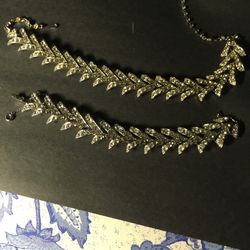 Vintage Sarah Coventry 1961 Parisienne Nights Necklace And Bracelet Set