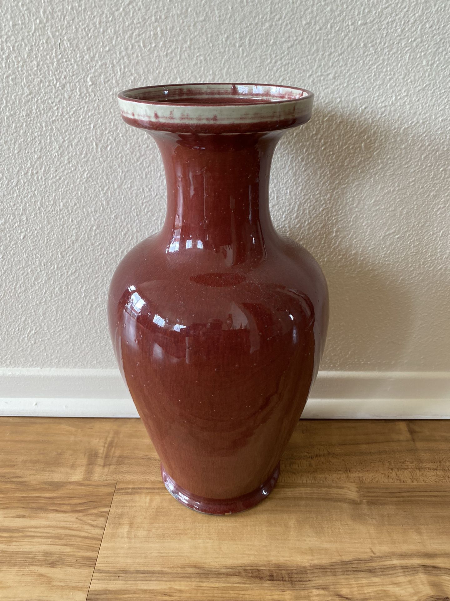Large, Rust Colored Vase 
