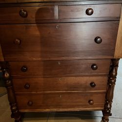 Antique 1840s large chest of drawers