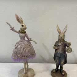 Elegant Easter Couple Dressed In Purple Gold Dusted Outfits Set