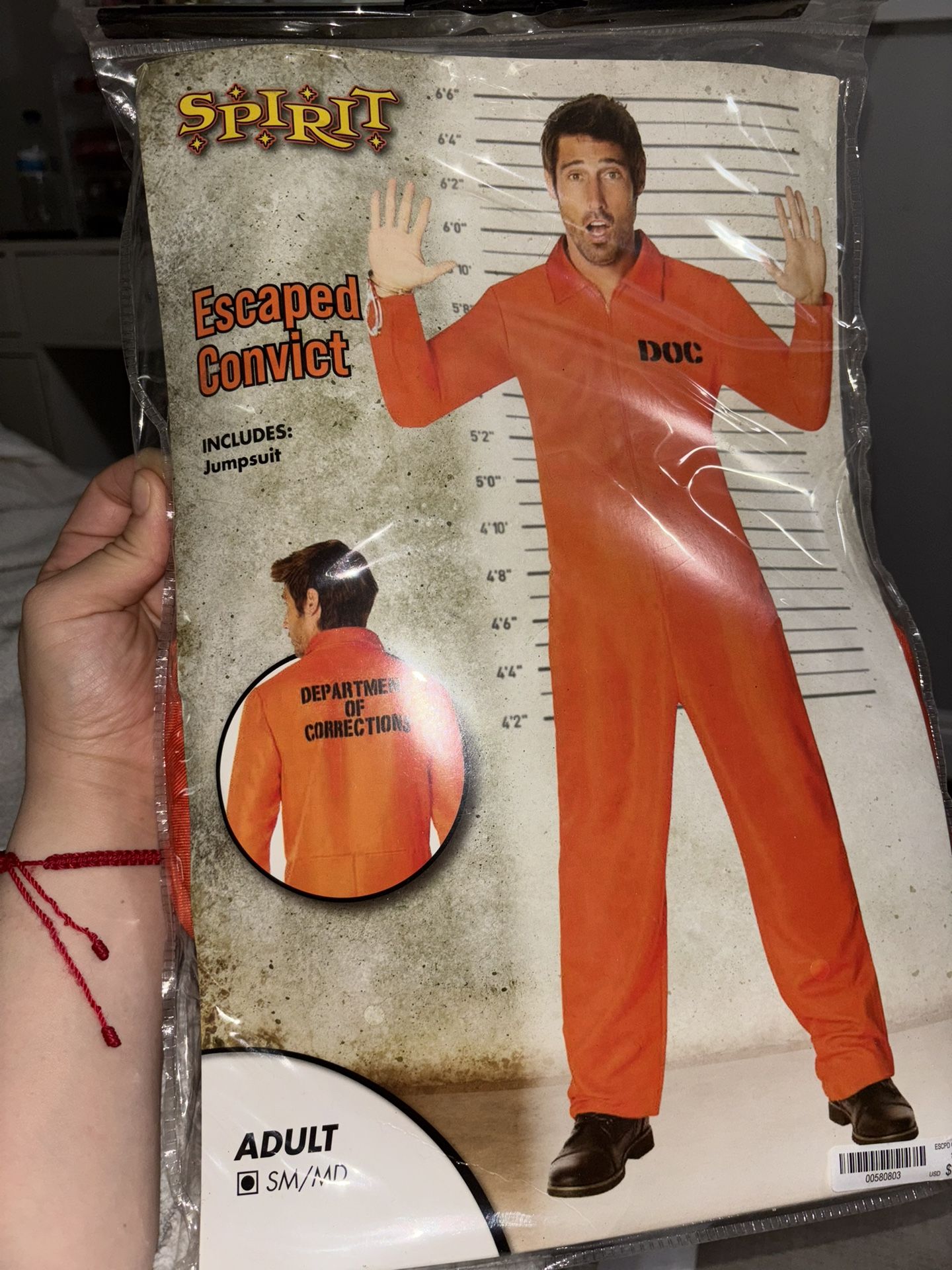 Adult Male Convict Costume 🎃👻⛓️