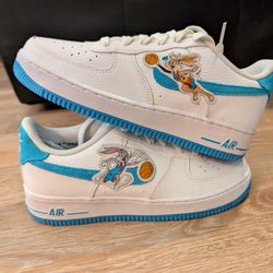 Boys Nike Air Force 1 07' GS Space Jam Size 7Y