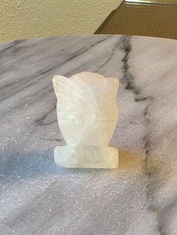 1.8" Approximately Clear Quartz Owl Quartz Crystal