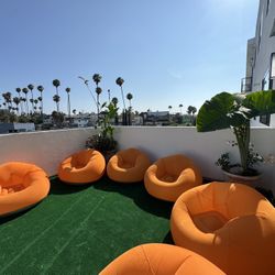 🌴 ULTIMATE TROPICAL PARTY BUNDLE 🌴 10 Chairs + 2 Palm Tree Coolers + Electric Pump 