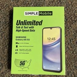 Samsung Galaxy A15 5G - 64 GB - Black (SIMPLE Mobile) New sealed