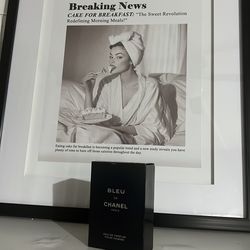 Men’s fragrance, blue de Chanel.