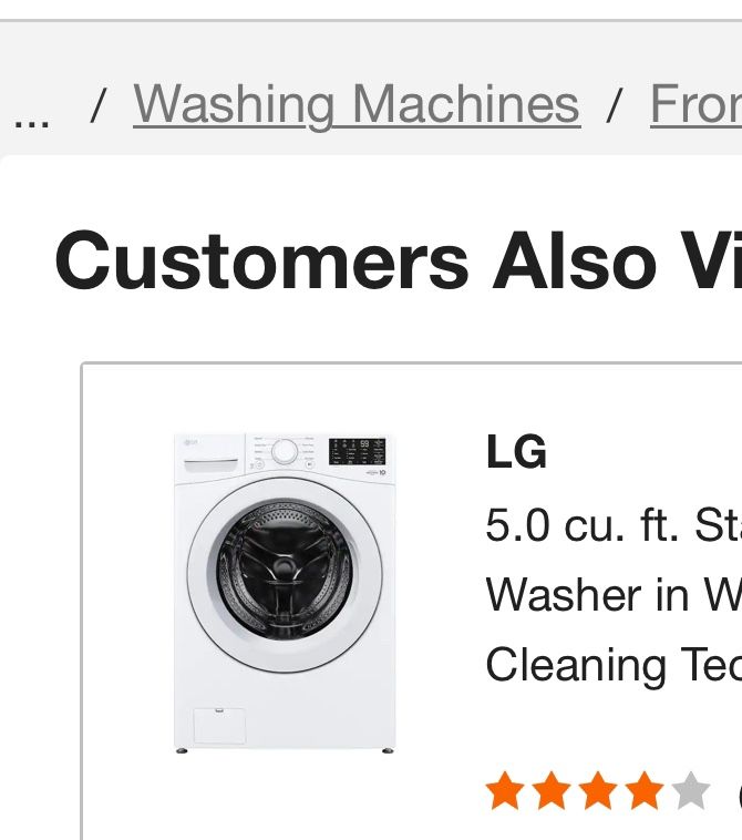 Front Load Washer 2019