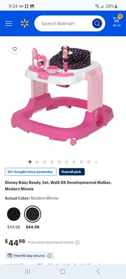 Disney Baby Ready, Set, Walk DX Developmental Walker, Modern Minnie $35