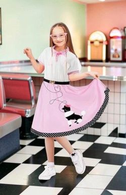 Girls Pink Poodle Swing Skirt, NWT