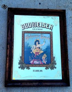Vintage Budweiser King Of Beers Collectible Mirror 