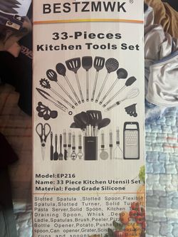 New Set 33 Kitchen untensils With Stainless Steel