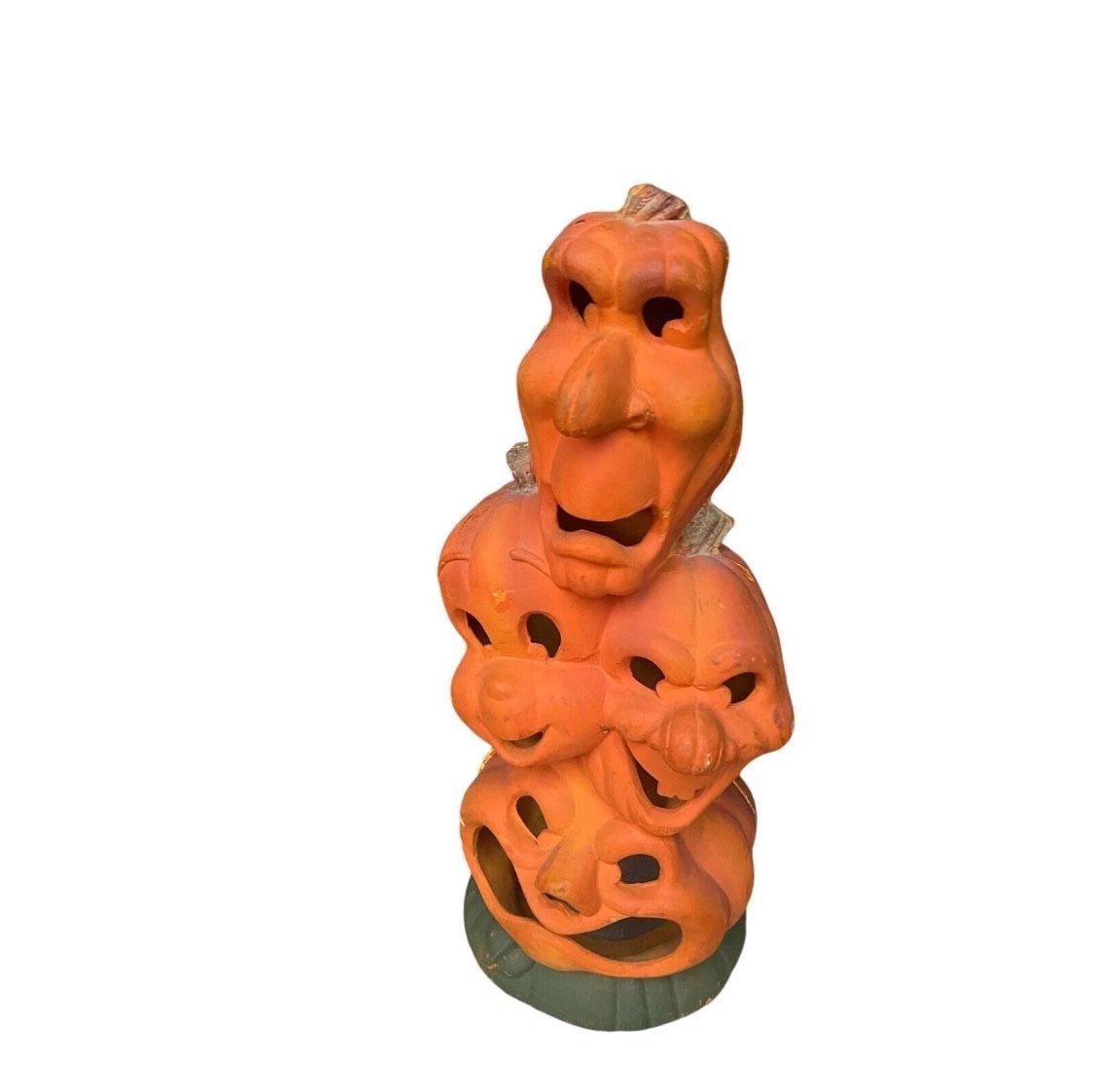 VTG 1995 Trendmasters Casper Stacked Lighted Pumpkin Tower 19" Halloween Decor