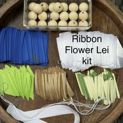 $35 Ribbon flower Lei - Customizable Colors 