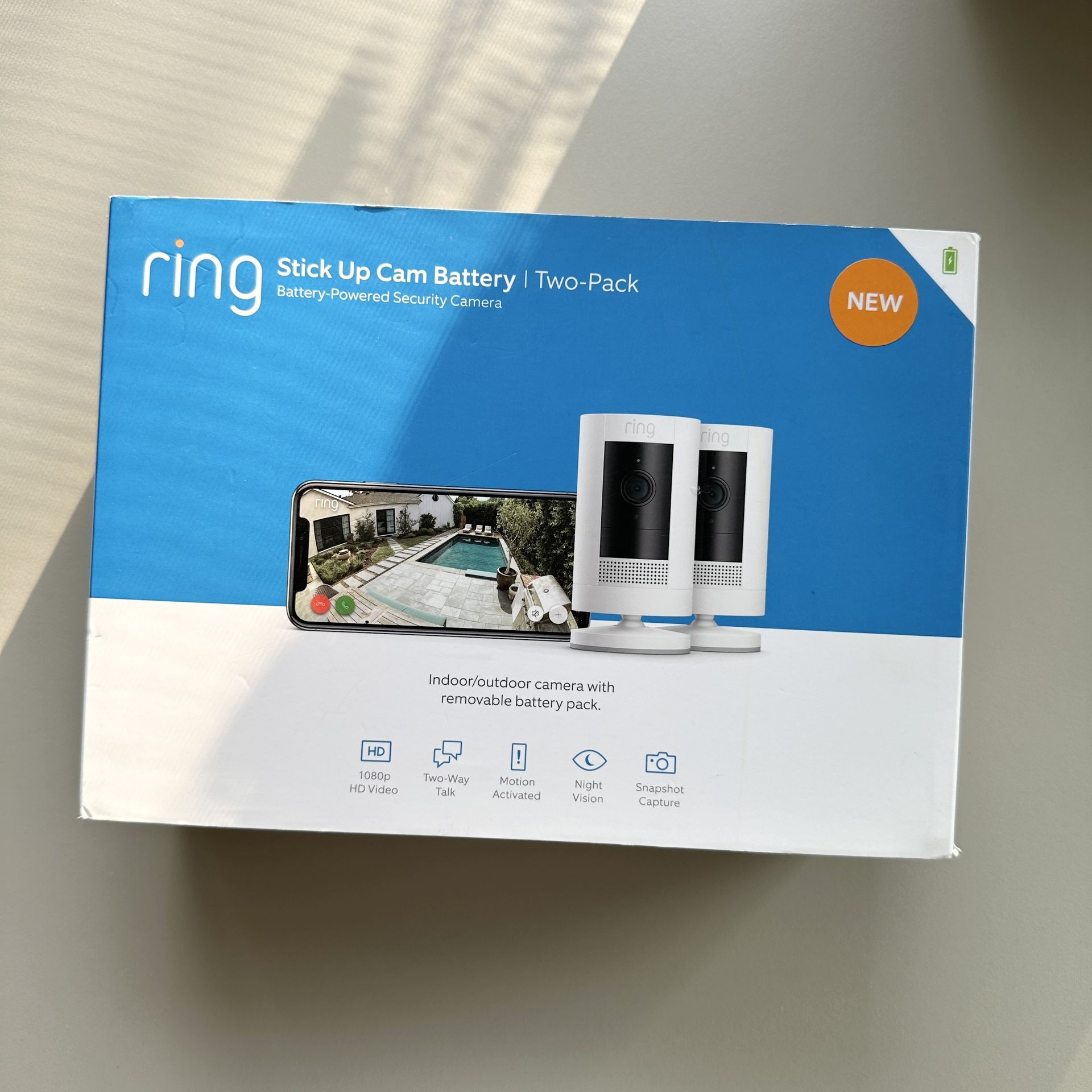 Two Pack Ring Stick Up Security Cameras