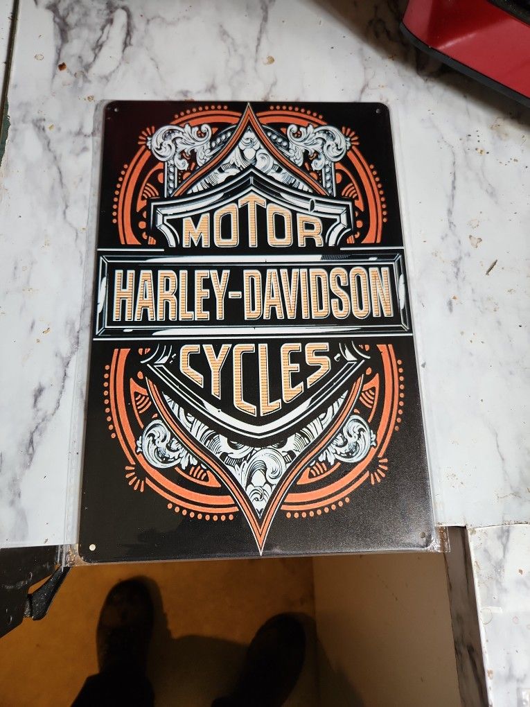 Harley Davidson Motorcycle Bike Metal Sign