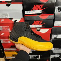 Jordan Black University Gold 12s size 14 USED But Clean