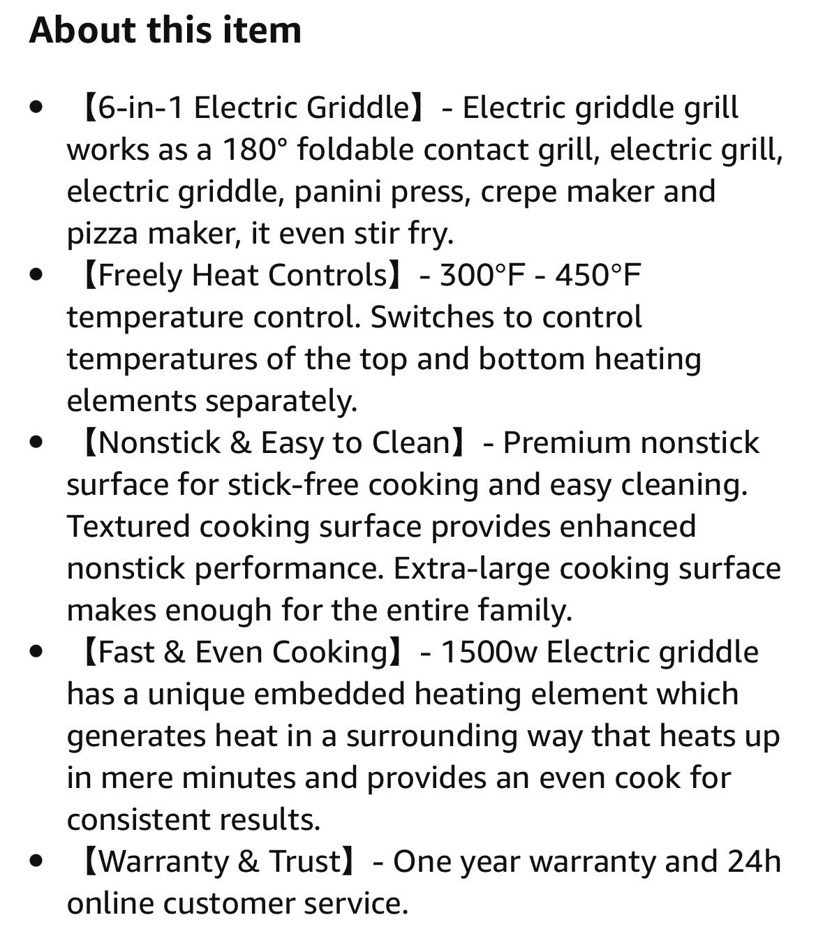 Bear Electric Indoor Griddle & Grill