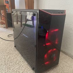 Gaming Desktop With Monitor And Keyboard