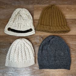 Women's BUNDLE (4) Cozy Winter Beanie Hat