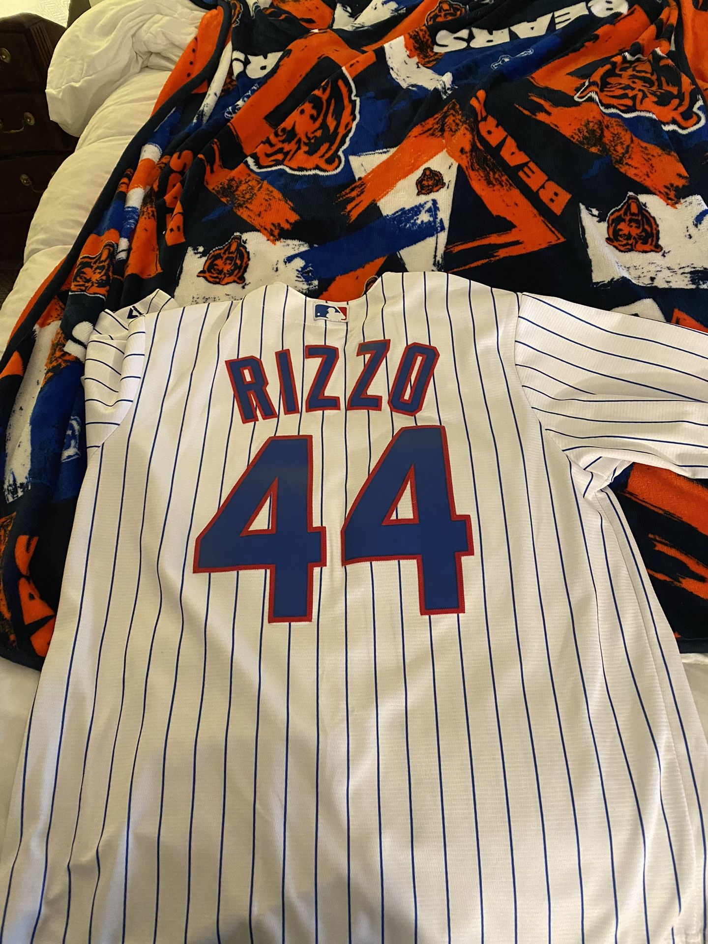 Anthony Rizzo Chicago Cubs Jersey By Majestic Size 44 for Sale in Round  Lake Heights, IL - OfferUp