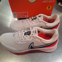 Nike Air Zoom Mens Size 9 Infinity Tour Golf Shoes White Crimson DC5221-041 NEW
