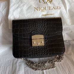 Crocodile Embossed New Real Leather Bag 
