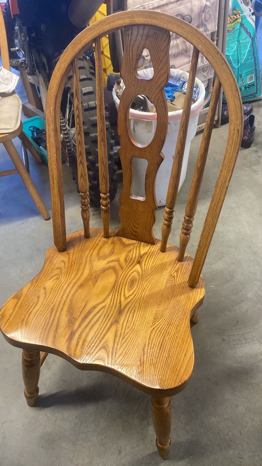 Solid Antique Oak Chairs 