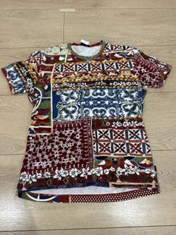 JUST CAVALLI Roberto Cavalli Multicolor Printed T-Shirt Shirt Size Large Italy