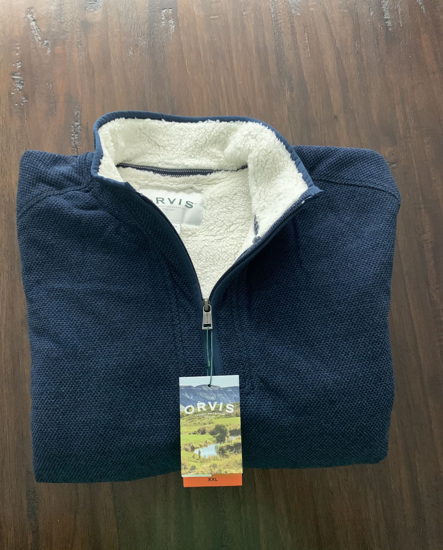 Orvis Fleece/Sherpa Lined Pullover NEW