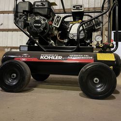 Gas Twin Tank Mobile Air Compressor 