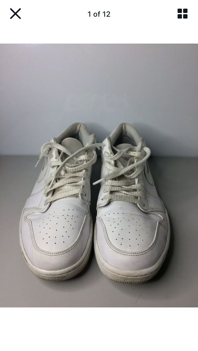 Nike Air Jordan White Sneakers Shoes Men’s Sz 13
