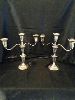 Sterling Silver 5 Way Adjustable Candelabra's