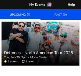Deftones tickets