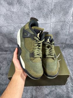 SIZE 9.5 | JORDAN 4 CRAFT OLIVE BOX | PRE-OWNED