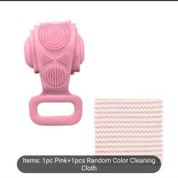 Large Soft Shower Back Scratcher with Handle - Exfoliating Body Massager Suitable for Men & Women, Shower/Bath Use, Skin Smoothing