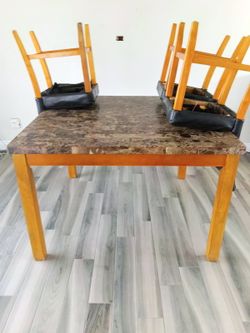 Marble top dining table
